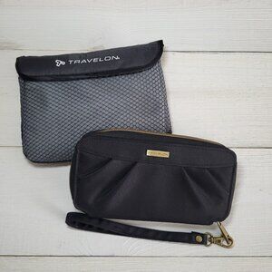 Travelon Travel Set Nylon RFID Blocking Wallet & Travelon Blanket Vacation.